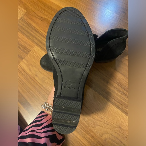 Sorel booties black nubuck leather size 8.5 women’s - Picture 5 of 6